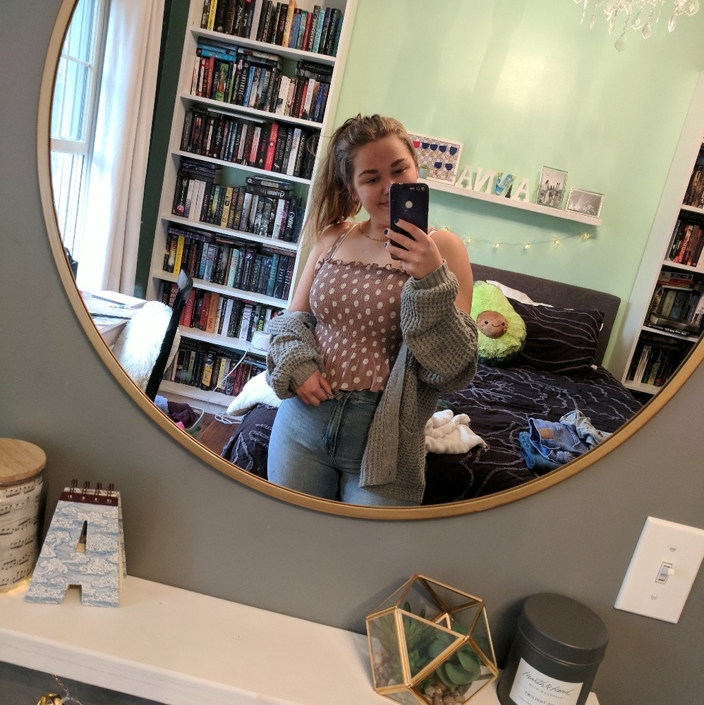 Sophie Rue Pink Polka Dot Tank Top